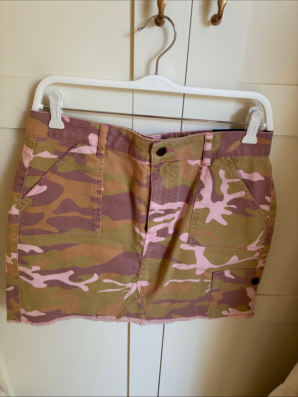 Pink Camo Utility Mini Skirt - Women Shorts